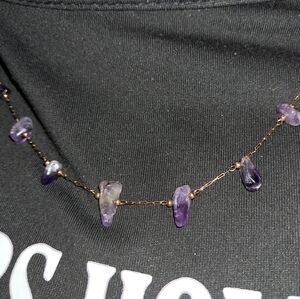 Purple Stone Beaded Necklace